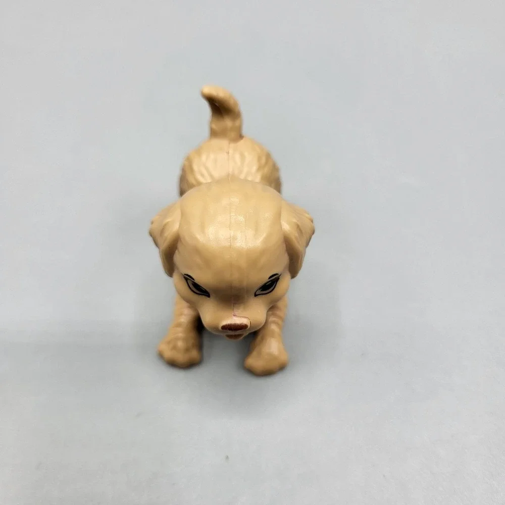 Dollhouse Barbie Doll Pets Puppy Dog Playing Position Beige/Tan